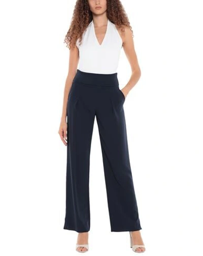 Shop Manila Grace Woman Pants Midnight Blue Size 4 Polyester, Elastane, Cotton