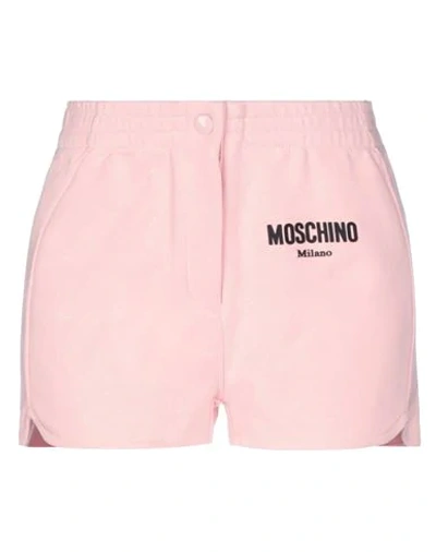 Shop Moschino Woman Shorts & Bermuda Shorts Pink Size 4 Cotton