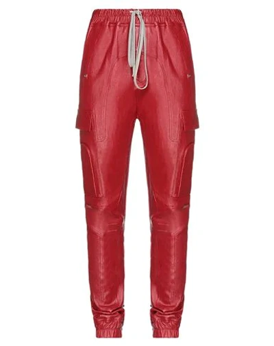 Shop Rick Owens Pants In Red