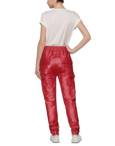 Shop Rick Owens Pants In Red