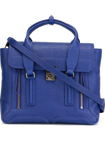 3.1 Phillip Lim Pashli Medium Leather Bag In Blue