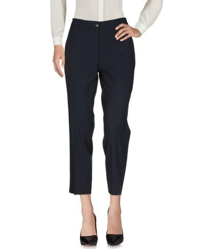 Shop Ab Alberto Biani Casual Pants In Dark Blue