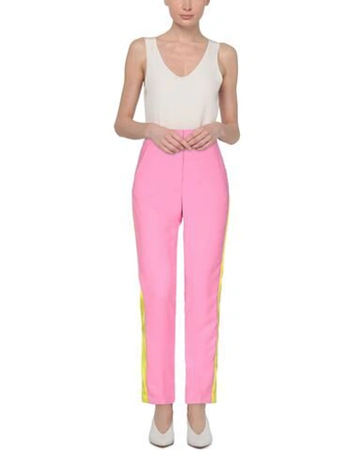 Shop Msgm Woman Pants Pink Size 4 Polyester