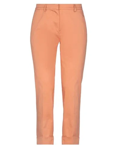 Shop Mauro Grifoni Grifoni Woman Pants Apricot Size 6 Cotton, Elastane In Orange