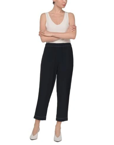 Marni Woman Pants Midnight Blue Size 10 Viscose, Acetate In Dark Blue