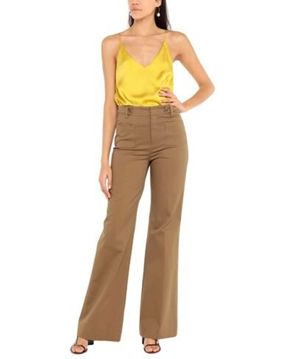 Shop Red Valentino Casual Pants In Khaki