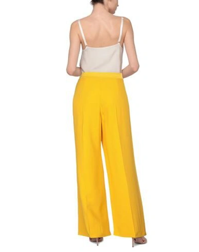 Shop Twinset Woman Pants Yellow Size 10 Acetate, Viscose