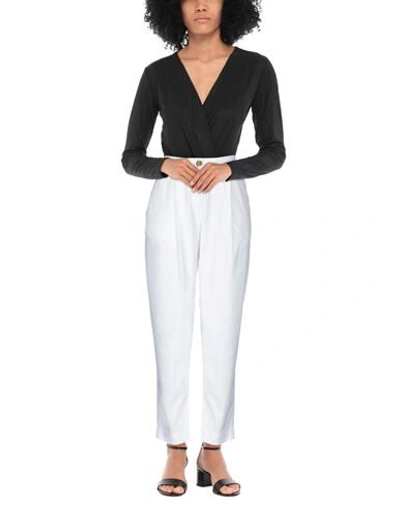 Shop Manila Grace Woman Pants White Size 4 Lyocell, Cotton, Elastane