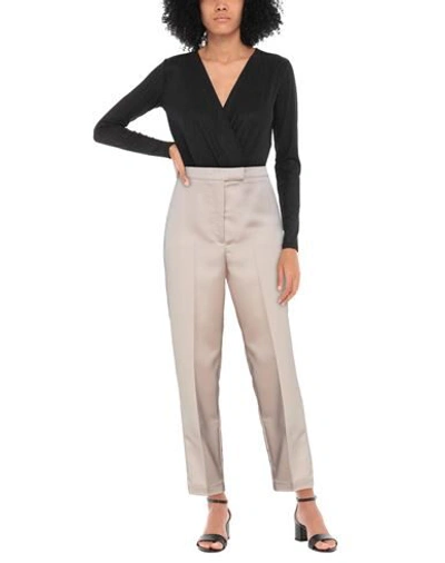 Shop Soallure Woman Pants Beige Size 4 Polyester, Elastane