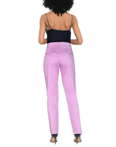 Shop Dondup Woman Pants Light Purple Size 27 Cotton, Elastane