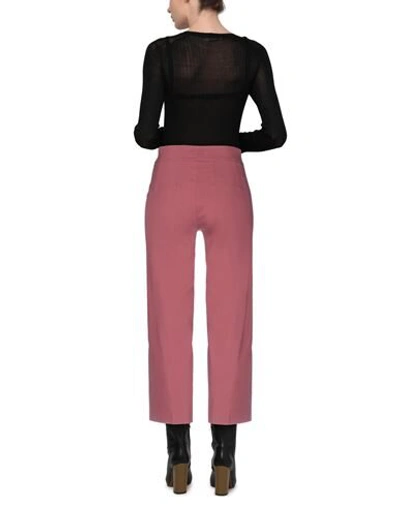 Shop Avenue Montaigne Woman Cropped Pants Garnet Size 4 Viscose, Polyamide, Elastane In Red