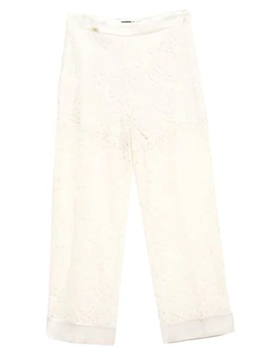 Shop Divedivine Woman Pants White Size 8 Cotton, Nylon