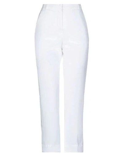 Shop P_jean Woman Pants White Size 4 Cotton, Elastane