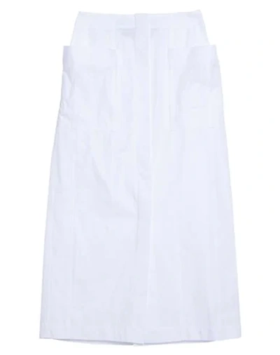 Shop Jacquemus Woman Maxi Skirt White Size 6 Cotton