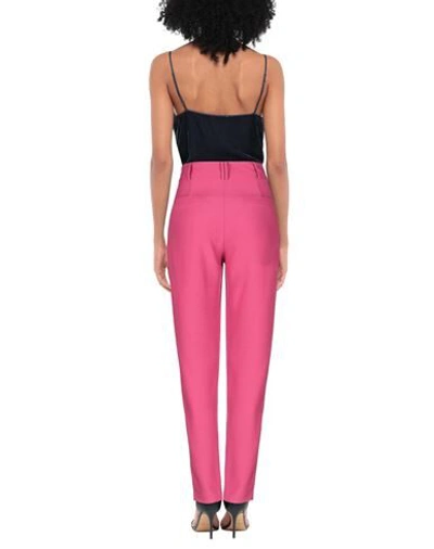 Hebe Studio Pink Cady Trousers In Rubino
