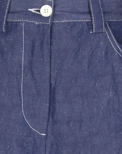 Shop Sunnei Woman Pants Blue Size M Cotton, Linen, Silk