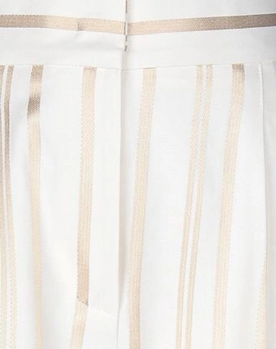 Shop Twenty Easy By Kaos Woman Pants Ivory Size 8 Cotton, Acetate In White
