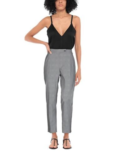 Shop Emisphere Woman Pants Grey Size 4 Cotton, Polyester, Elastane