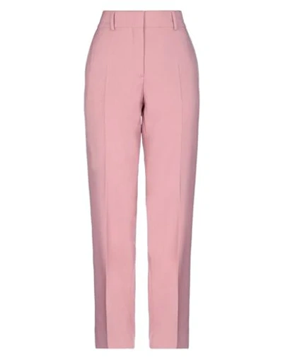 Shop Burberry Woman Pants Pink Size 10 Polyester, Virgin Wool