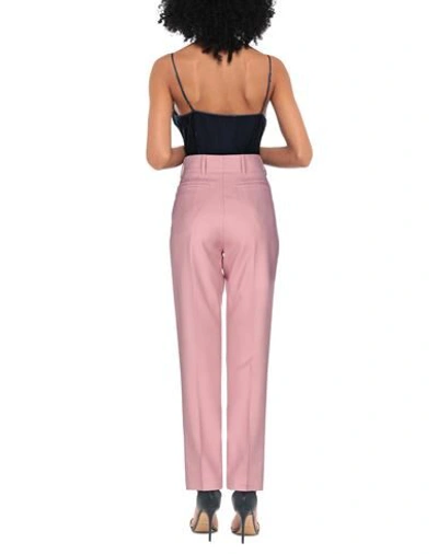 Shop Burberry Woman Pants Pink Size 10 Polyester, Virgin Wool