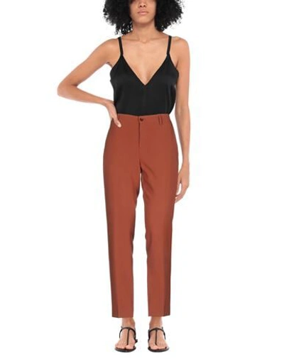 Shop Altea Woman Pants Brown Size 10 Polyester, Viscose, Elastane