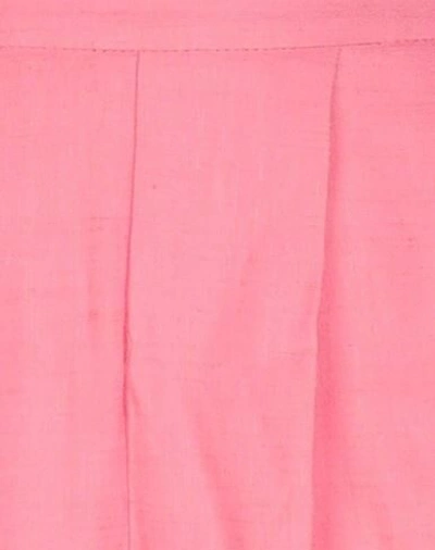 Hebe Studio Woman Shorts & Bermuda Shorts Pink Size 6 Linen, Viscose, Elastane In Pink