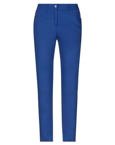 Shop Le Fate Casual Pants In Bright Blue