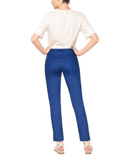 Shop Le Fate Casual Pants In Bright Blue