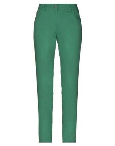 Shop Le Fate Casual Pants In Green