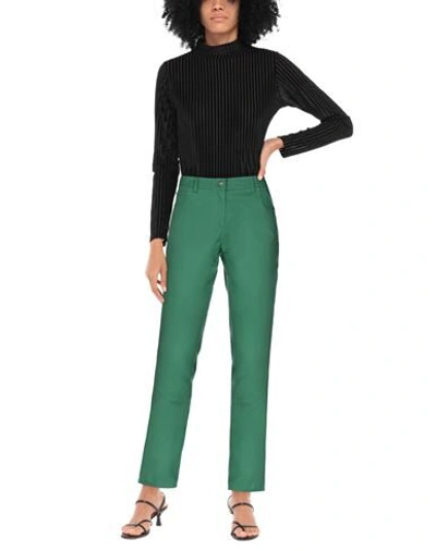 Shop Le Fate Casual Pants In Green