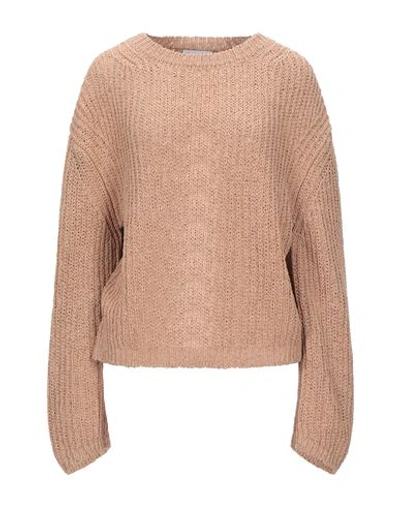 Shop Nanushka Woman Sweater Blush Size M Cotton, Polyamide In Pink