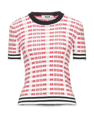 Shop Msgm Sweaters In White