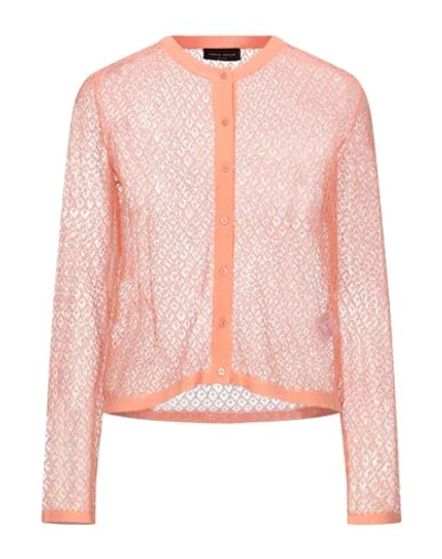 Shop Roberto Collina Woman Cardigan Salmon Pink Size S Cotton, Nylon