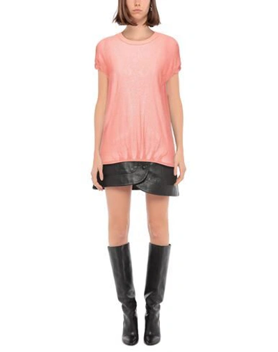 Shop Anonyme Designers Woman Sweater Salmon Pink Size Xl Viscose, Metallic Fiber, Polyamide