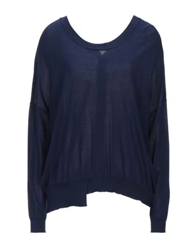 Shop Alessia Santi Sweaters In Dark Blue