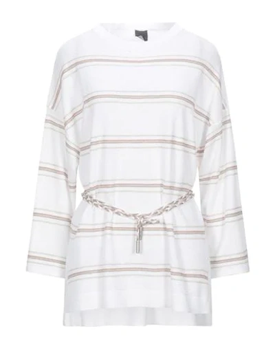Shop Lorena Antoniazzi Woman Sweater White Size 10 Viscose, Polyester