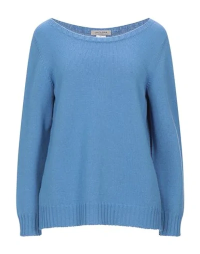 Shop La Fileria Sweaters In Slate Blue