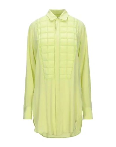 Shop Bottega Veneta Woman Shirt Acid Green Size 4 Silk