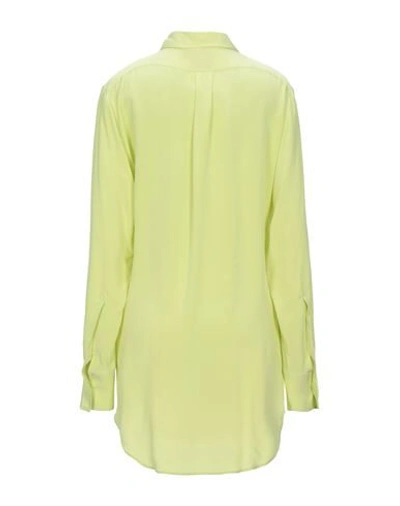 Shop Bottega Veneta Woman Shirt Acid Green Size 2 Silk