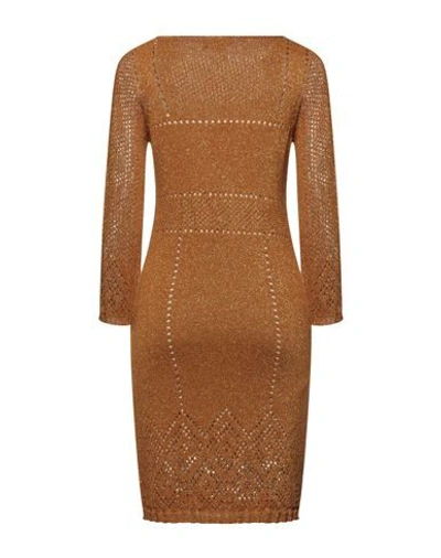 Shop Twinset Woman Mini Dress Brown Size M Polyamide, Elastane