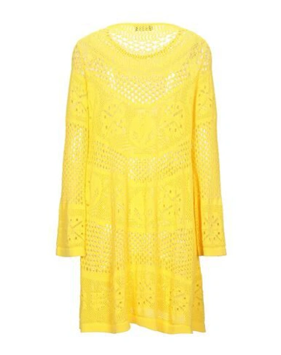 Elisabetta Franchi Short Dresses In Yellow