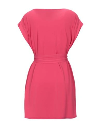 Shop Kaos Woman Mini Dress Fuchsia Size M Acetate, Polyamide, Elastane