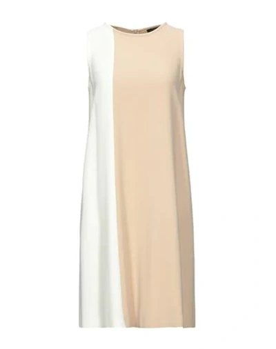 Shop Antonelli Woman Mini Dress Beige Size 6 Viscose, Acetate, Elastane