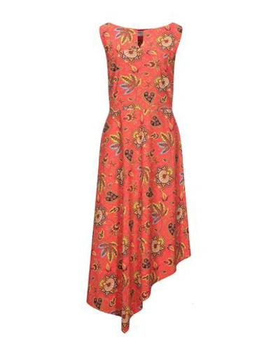 Shop Chiara Boni La Petite Robe Woman Maxi Dress Coral Size 4 Polyamide, Elastane In Red