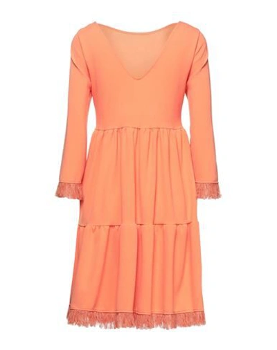 Shop Soallure Woman Mini Dress Orange Size 2 Polyester, Elastane