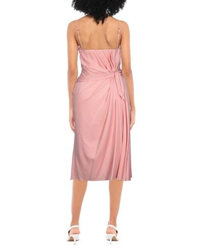 Shop Dolce & Gabbana Woman Midi Dress Pink Size 12 Silk, Elastane