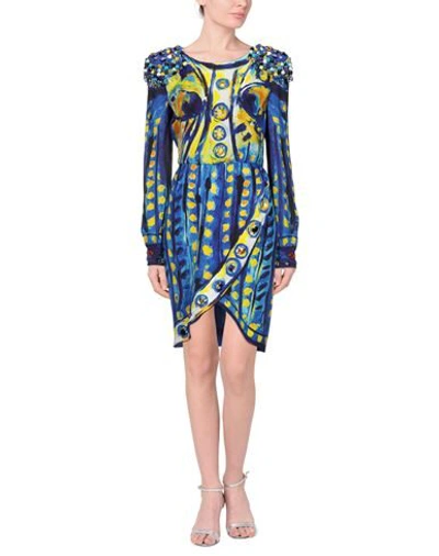 Shop Moschino Woman Mini Dress Blue Size 10 Viscose