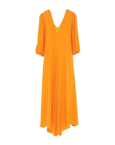 Shop Jucca Woman Maxi Dress Orange Size 4 Acetate, Silk