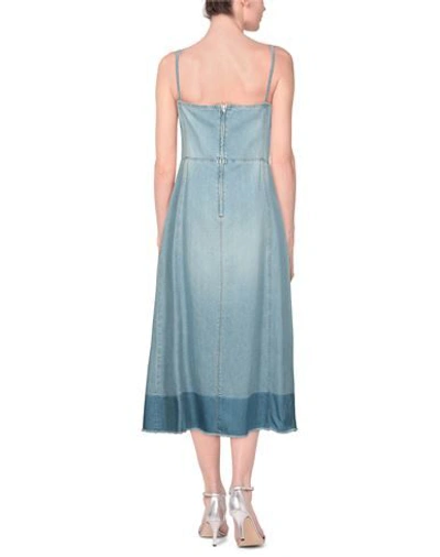 Shop Red Valentino Long Dresses In Blue
