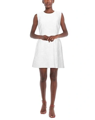 Shop Dolce & Gabbana Woman Mini Dress White Size 10 Cotton, Silk, Viscose